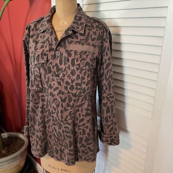 PISTOLA | jagged leopard print utility jacket S - Picture 4 of 11